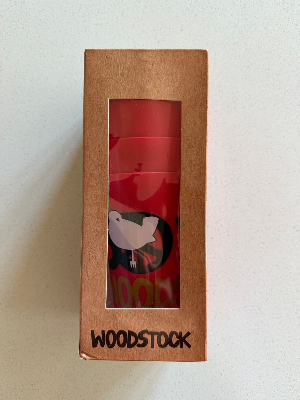Woodstock Red Plastic Tumbler Cup Set (4)